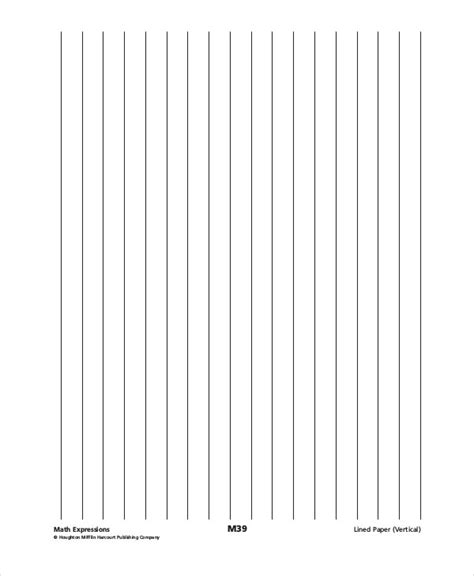 Vertical Lined Paper Printable